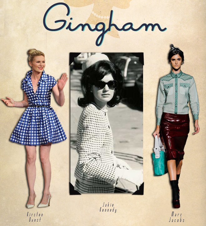 Kirsten Dunst, Jackie Kennedy & Marc Jacobs shirt on model.