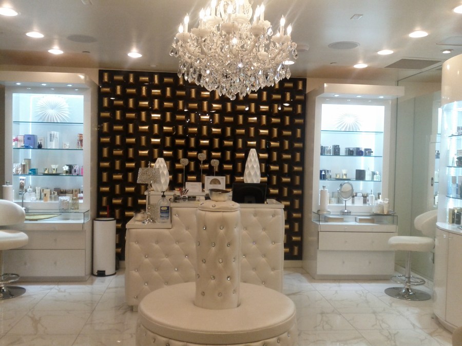 Love the chandelier from this place that does facials in Las Vegas.