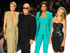 Kors with Project runway panel Heidi Klum, Jennifer Hudson & Nina Garcia.
