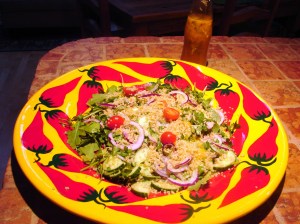 Quinoa Salad with Arugula, etcd.