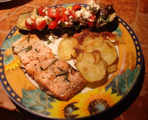 As a side with salmon & thinly sliced yukon gold potatoes with malt vinegar salt.