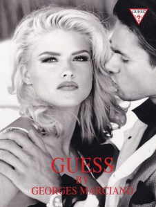     993, Anna Nicole Smith secured a contract to replace supermodel Claudia Schiffer as the face of Guess.