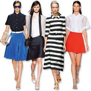 (left to right) Michael Kors, Lanvin, Dolce & Gabbana, Victoria BeckhamKate Spade New York Skirt, $328