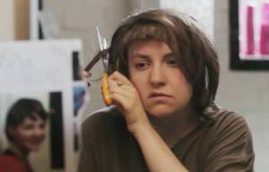 Lena Durham in Girls - season finale