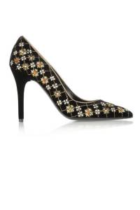  Alexander McQueen Embroidered Velvet Pumps, $995; net-a-porter.com