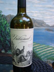 Tribunal California North Coast Red - bought in Vancouver for $20.00 A delicious tasting wine for great value.