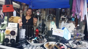 my hairdresser Sophea outside of "Ambience" salon.