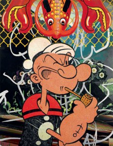 Jeff Koons Popeye Series, Serpentine Gallery Exhibiton, London. 2003, Oil on canvas 274.3 x 213.4 cm © 2008 Jeff Koons