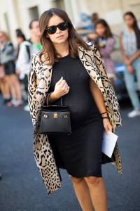 Miroslava Duma in Leopard Coat.