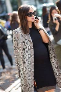 Miroslava Duma in Snakeskin Coat