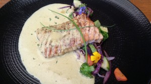 Fantastic Chilean salmon at "El Quinque" - a great little restaurant.