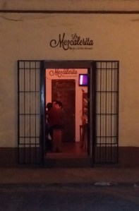 There are many little tasting spots called "mezcalarita's" around town