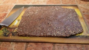 removed from parchment and ready to cut