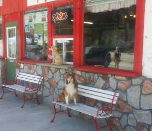Waiting for his ice cream cone
