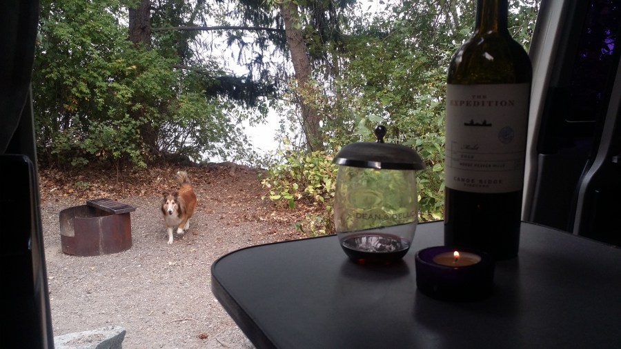 Parked right at the lake