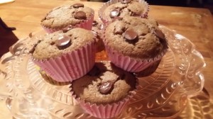 like when you decide to make banana chocolate chip muffins in pink paper cups