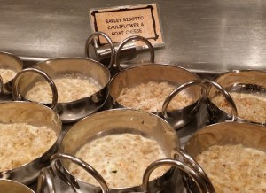 barley risotto with cauliflower & goat cheese