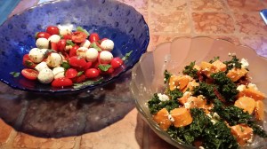 Grape tomato & bocconcini with basil & balsamic glaze