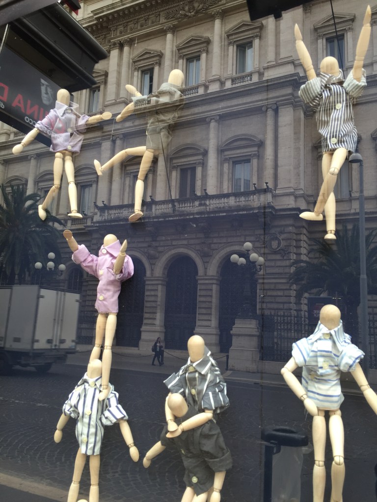 Mini mannequins (taken thru window) Rome. photo: Colleen Kohse