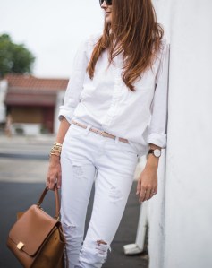 WHITE BUTTON DOWN SHIRT