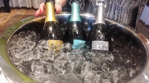 chilled Prosecco bottles