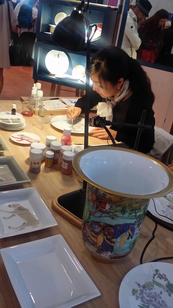 The Porcelain Painter. They are decorated near Limoges in France.