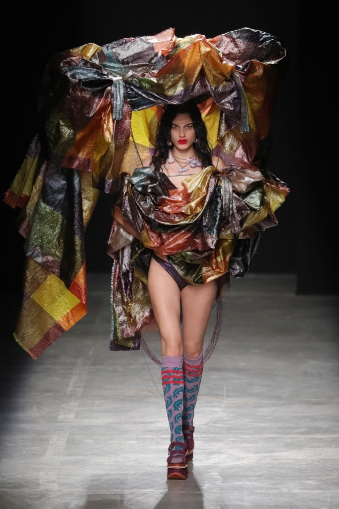 A model walks the runway during the Vivienne Westwood show. Antonio de Moraes Barros Filho/WireImage