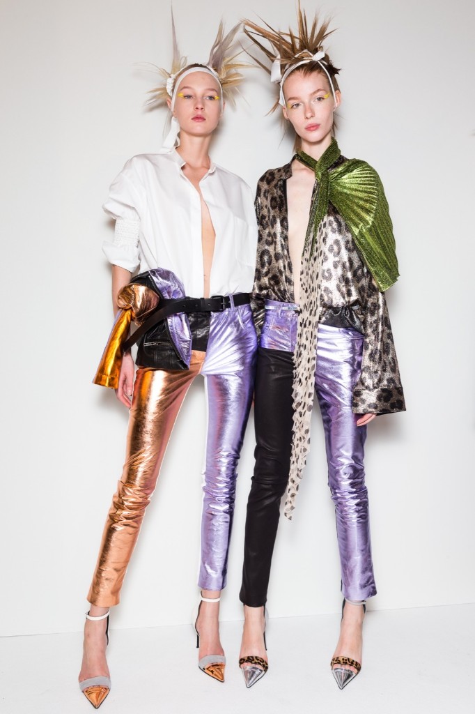 Models at the Haider Ackermann show. Richard Bord/Getty Images 