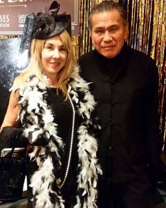With musician friend Doug Louie