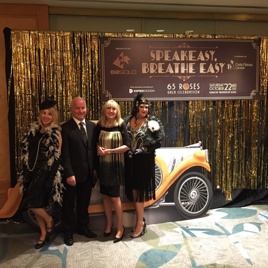 With friends Brian and Colleen. Sister Lisa at right.