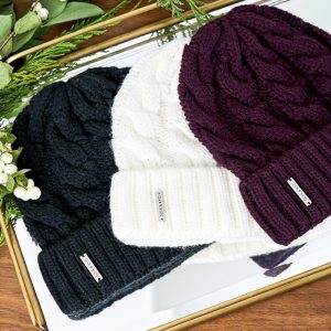 The knit factor - Soia & Kyo Olivia Cable-Knit Beanie, Retail Value: $50 