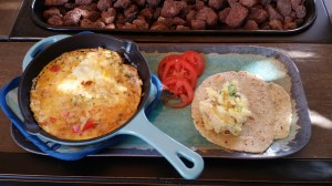 Frittata with leftover mashed potatoes (a surprise idea) instead of homefries.